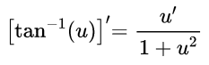 derivative of e arctan x