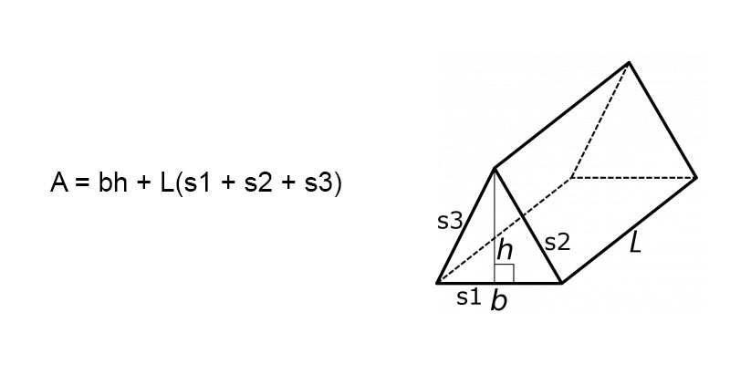 triangular prism sa formula